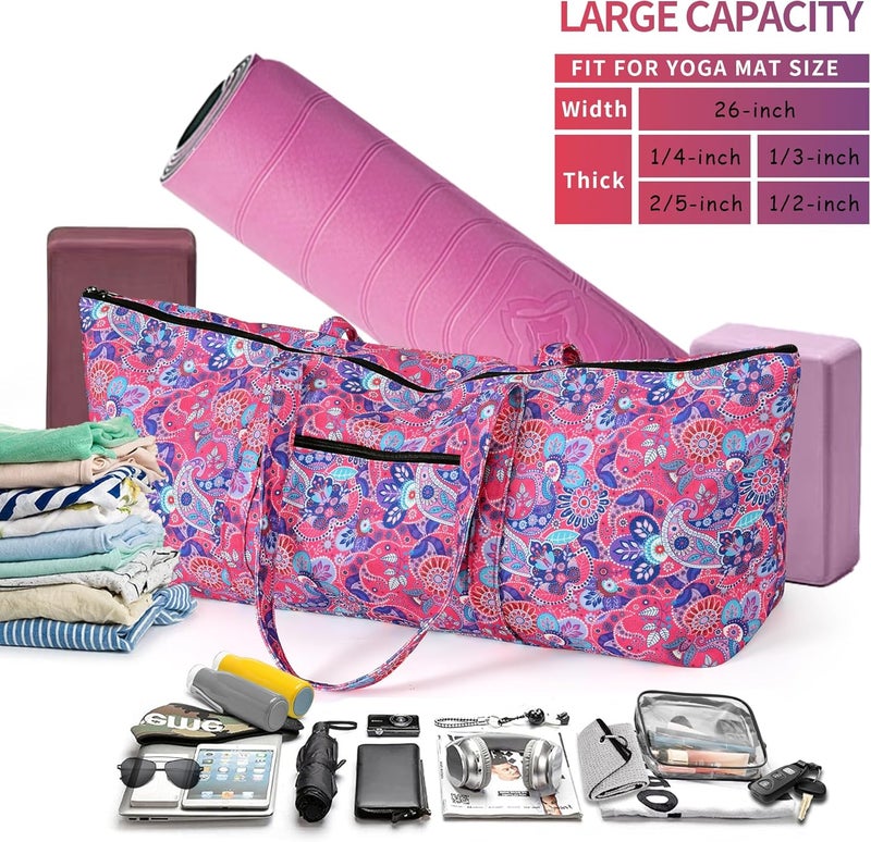 Boulder Bee | Yoga Mat Bag | Large Yoga Mat Carrier with Wet Pocket | Yoga Gifts | Gym Tote Bag for Women - Image 5